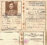Książeczka stanu służby oficerskiej(Nr63/32) por. Bronisława Sałudy - z wpisem o mobilizacji z 23 marca 1939r. 
Książeczka znaleziona przy poległym. 
Pamiątka rodzinna. 
