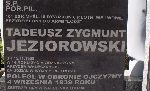 Por. Tadeusz Jeziorowski - tablica epitafijna na obecnej mogile, Cm. Wojsk. pw. w. Jerzego w odzi. (fot. Zbigniew Adamas, w dn. 06.05.2011r.)  