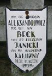 Marcin Aleksandrowicz, upamiętniony na imiennej tablicy epitafijnej na wydzielonej kwaterze na cmentarzu rzymskokatolickim w Juliopolu.