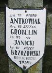 Piotr Antkowiak, upamiętniony na imiennej tablicy epitafijnej na wydzielonej kwaterze na cmentarzu rzymskokatolickim w Juliopolu.