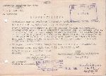 Zawiadczenie dot. przebiegu suby wojskowej Walentego Morysona wystawione przez Centralne Archiwum Wojskowe dn. 5 maja 1975 r. (dok. ze zb. rodzinnych).