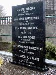 Jan Benet upamiętniony na tablicy nagrobnej - cmentarz wojenny Dobrzelin.
