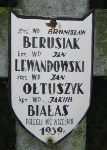 Bronisaw Berusiak, upamitniony na imiennej tablicy epitafijnej na wydzielonej kwaterze na cmentarzu rzymskokatolickim w Juliopolu.
