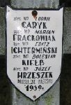 Jzef Hrzeszek, upamitniony na imiennej tablicy epitafijnej na wydzielonej kwaterze na cmentarzu rzymskokatolickim w Juliopolu.
