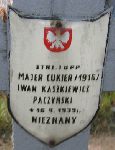 Paczyski, upamitniony na imiennej tablicy epitafijnej na kwaterze wojennej na cmentarzu rzymskokatolickim w Rybnie. Stan z 2005r.