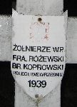 Bronisaw Koprowski, upamitniony na imiennej tablicy epitafijnej na cmentarzu wojennym w Sochaczewie - Trojanowie, Al. 600-lecia. Stan z 2005 r.