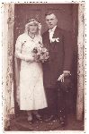 Zdjęcie ślubne A. Kościelnego i Józefy zd. Mikuś wykonane w Popielnie 24 X 1933