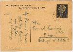 Karta pocztowa adresowana do Franciszka Kowalczyka w Bydgoszczy nadana 17 lipca 1939 r. z poczty w Solcu Kujawskim przez mjr. Ryszarda Korzaskiego, s. 1 (dok. udostpniony Redakcji Portalu przez Pani Krystyn Kowalczyk; obecnie w zbiorach Muzeum Ziemi Sochaczewskiej i Pola Bitwy nad Bzur).