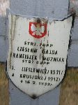 Czesaw Gajda, upamitniony na imiennej tablicy epitafijnej na kwaterze wojennej na cmentarzu rzymskokatolickim w Rybnie. Stan z 2005r.