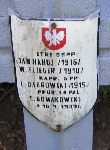 Leonard Dbrowski, upamitniony na imiennej tablicy epitafijnej na kwaterze wojennej na cmentarzu rzymskokatolickim w Rybnie. Stan z 2005r.