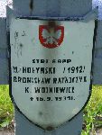 Maksymilian Hoynski, upamitniony na imiennej tablicy epitafijnej na kwaterze wojennej na cmentarzu rzymskokatolickim w Rybnie. Stan z 2005r.