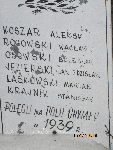 Jan Zdzisaw Jezierski upamitniony na zbiorczej imiennej tablicy epitafijnej mogiy zbiorowej na cmentarzu parafialnym w leszynie. Stan z dn. 02. 02. 2014 r. (fot. Gabriel Sdkowski).