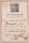 Karta legitymacji odznaki pamitkowej Batalionu Podchorych Rezerwy Piechoty nr 7 w remie wystawionej dla Jana Ignaszaka (dok. ze zb. rodzinnych).