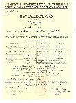 wiadectwo ukoczenia przez Jerzego Kentzera Szkoy Podchorych Rezerwy Kawalerii Centrum Wyszkolenia Kawalerii w Grudzidzu wystawione dn. 15 lipca 1938 r. (dok. ze zb. rodzinnych).