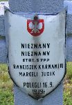 Merceli Judek, upamitniony na imiennej tablicy epitafijnej na kwaterze wojennej na cmentarzu rzymskokatolickim w Rybnie. Stan z 2005r.