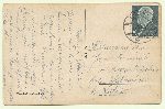 Rewers karty pocztowej wysłanej przez Wacława Domżała do rodziców z Troków na Wileńszczyźnie dn. 20 lipca 1938 r. (dok. ze zb. rodzinnych).
