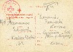 Rewers karty pocztowej z zawiadomieniem o pobycie w obozie jenieckim w Krakowie-Dbiu wysanej dn. 16 listopada 1939 r. przez kpt. Edwarda Mamunowa do szwagra Edmunda Romockiego w Kronie (dok. ze zb. rodzinnych).