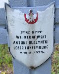 Wadysaw Klonowski, upamitniony na imiennej tablicy epitafijnej na kwaterze wojennej na cmentarzu rzymskokatolickim w Rybnie. Stan z 2005r.