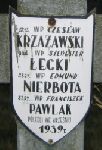 Sylwester Łęcki, upamiętniony na imiennej tablicy epitafijnej na wydzielonej kwaterze na cmentarzu rzymskokatolickim w Juliopolu.