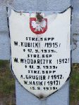 Wojciech Kubicki, upamitniony na imiennej tablicy epitafijnej na kwaterze wojennej na cmentarzu rzymskokatolickim w Rybnie. Stan z 2005r.