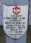 Ludwik Mczyski, upamitniony na imiennej tablicy epitafijnej na kwaterze wojennej na cmentarzu rzymskokatolickim w Rybnie. Stan z 2005r.