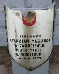 Wadysaw wirzewski (wierczewski), upamitniony na imiennej tablicy epitafijnej na kwaterze wojennej na cmentarzu rzymskokatolickim w Rybnie. Stan z 2005r.