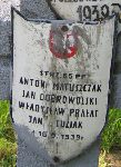 Antoni Matuszczak, upamitniony na imiennej tablicy epitafijnej na kwaterze wojennej na cmentarzu rzymskokatolickim w Rybnie. Stan z 2005r.