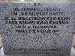 Uł. Edward Lorentz upamiętniony na imiennej tablicy epitafijnej na mogile zbiorowej na cm. parafialnym w Bielawach. Stan z dn. 11. 08. 2012 r. (fot. Błażej Kucharski).