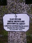 Lucjan Glec upamitniony na imiennej tablicy epitafijnej na mogile zbiorowej na cm. wojennym w Rydwanie. Stan z dn. 31.08.2012 r. (fot. Baej Kucharski).
