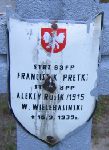 Franciszek Prtki, upamitniony na imiennej tablicy epitafijnej na kwaterze wojennej na cmentarzu rzymskokatolickim w Rybnie. Stan z 2005r.