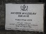 Por. Henryk Bolesaw Kaczor upamitniony na grobie rodzinnym na cmentarzu katedralnym w owiczu, ul. Blich. Stan z dn. 21. 03. 2014 r. (fot. Baej Kucharski).