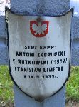 Antoni Skorupski, upamiętniony na imiennej tablicy epitafijnej na kwaterze wojennej na cmentarzu rzymskokatolickim w Rybnie. Stan z 2005r.