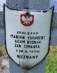 Adam Rzonak (Rzdnak), upamitniony na imiennej tablicy epitafijnej na kwaterze wojennej na cmentarzu rzymskokatolickim w Rybnie. Stan z 2005r.