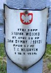 Stefan Woicka (Wojcko), upamiętniony na imiennej tablicy epitafijnej na kwaterze wojennej na cmentarzu rzymskokatolickim w Rybnie. Stan z 2005r.