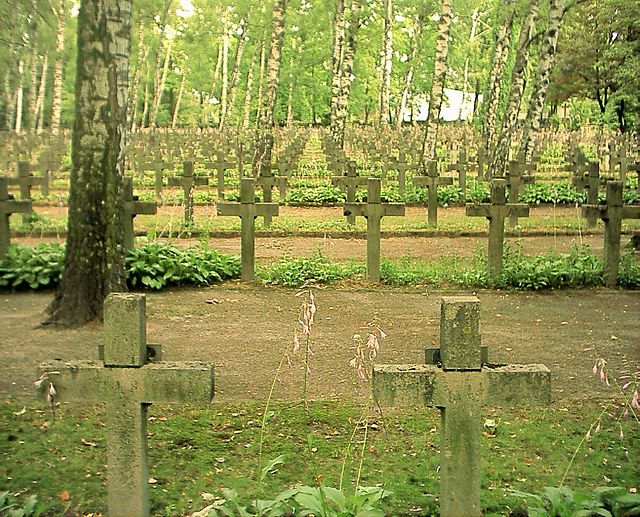 Groby onierzy polegych podczas wojny polsko-bolszewickiej na warszawskich Powzkach (rdo: Wikimedia Commons).