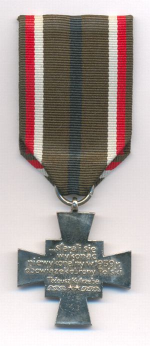 Projekt Krzya Za Bitw Nad Bzur, rewers - rdo: Wikimedia Commons.