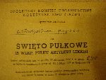 Zaproszenie dla Wadysawa Popka na wito Pukowe 15 Wlkp. Puku Artylerii Lekkiej w dniu 15 sierpnia 1990 r. wystawione przez Spoeczny Komitet Organizacyjny Koleeskiego Zjazdu (dok. ze zb. rodzinnych).