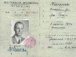 Legitymacja kpt. Bronisawa Kalinowskiego oficera rezerwy Wojska Polskiego wystawiona 16 grudnia 1949 r. przez WKU Pozna Miasto II (repr. dok. udostpni: Lech Tritt).