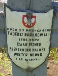 Aleksander Balicki, upamitniony na imiennej tablicy epitafijnej na kwaterze wojennej na cmentarzu rzymskokatolickim w Rybnie. Stan z 2005r.