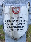 Andrzej Borowiak, upamitniony na imiennej tablicy epitafijnej na kwaterze wojennej na cmentarzu rzymskokatolickim w Rybnie. Stan z 2005r.