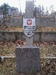 Alfons Misioek, upamitniony na imiennej tablicy epitafijnej na cmentarzu wojennym w Laskach (fot. M. Prengowski, 4.12.2011)