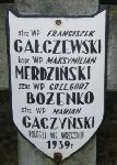 Franciszek Gaczewski, upamitniony na imiennej tablicy epitafijnej na wydzielonej kwaterze na cmentarzu rzymskokatolickim w Juliopolu.