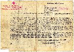 Pismo Biura Informacyjnego Polskiego Czerwonego Krzya w Warszawie do Zofii Myszkier w Wysinie z dn. 10 maja 1941 r. ws. miejsca spoczynku jej polegego ma Jana Myszkiera (dok. ze zb. rodzinnych). 