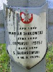 Marian Jankowski, upamitniony na imiennej tablicy epitafijnej na kwaterze wojennej na cmentarzu rzymskokatolickim w Rybnie. Stan z 2005r.