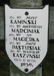 Jzef Kamiski, upamitniony na imiennej tablicy epitafijnej na wydzielonej kwaterze na cmentarzu rzymskokatolickim w Juliopolu.