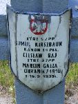 Marcin Gaza, upamitniony na imiennej tablicy epitafijnej na kwaterze wojennej na cmentarzu rzymskokatolickim w Rybnie. Stan z 2005r.