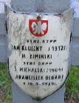 Jan Kluczny, upamitniony na imiennej tablicy epitafijnej na kwaterze wojennej na cmentarzu rzymskokatolickim w Rybnie. Stan z 2005r.