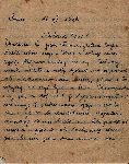 Przedostatni list Leona Grabskiego do rodziny z dnia 16. 07. 1939 r., s. 1 (archiwum rodzinne).