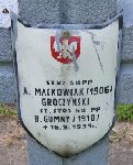 Groczyski, upamitniony na imiennej tablicy epitafijnej na kwaterze wojennej na cmentarzu rzymskokatolickim w Rybnie. Stan z 2005r.