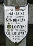 Jan Orowski, upamitniony na imiennej tablicy epitafijnej na wydzielonej kwaterze na cmentarzu rzymskokatolickim w Juliopolu.